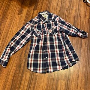 Coastal men’s shirts button down ,  blue , burgundy size XL
